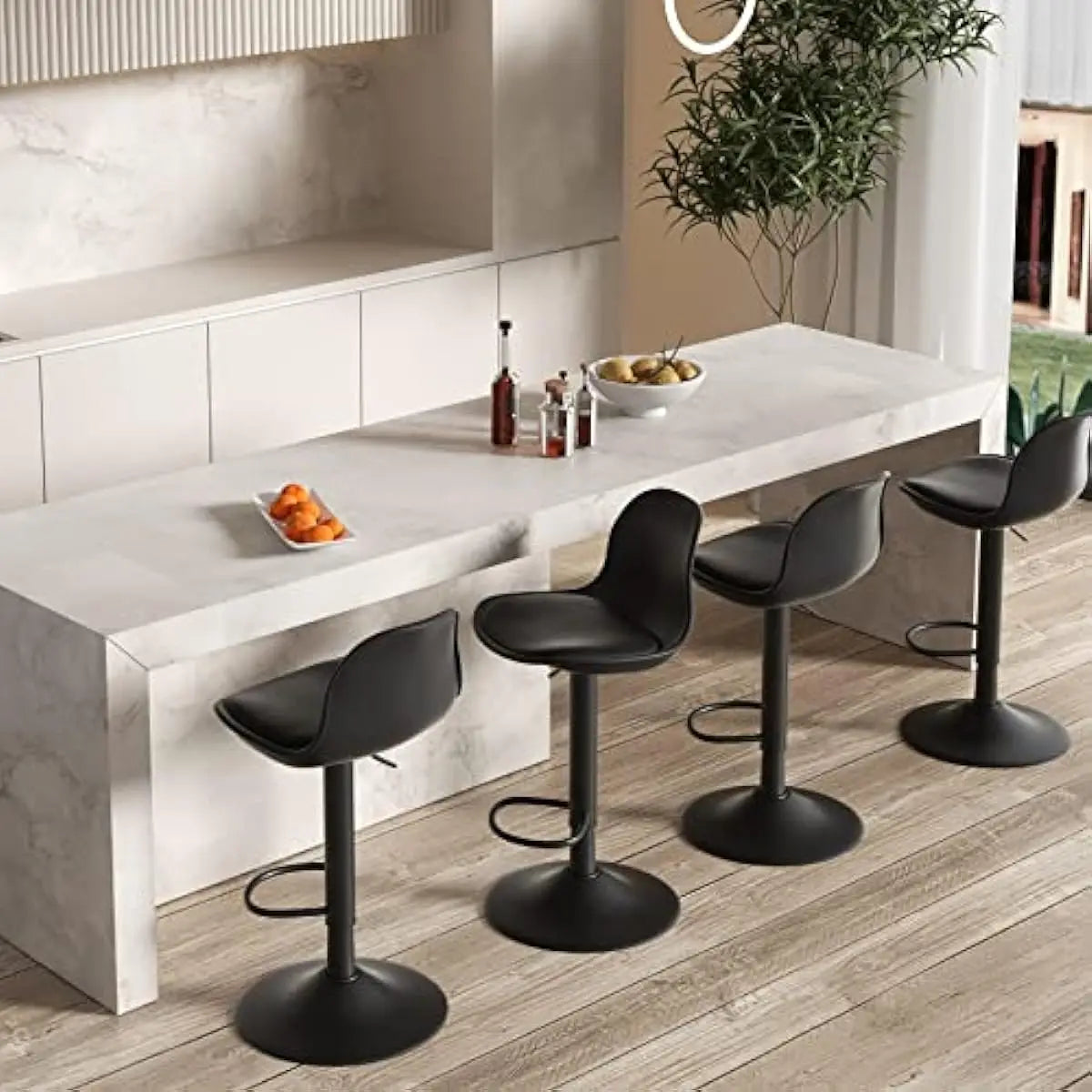 Hávarðr Svinghækkandi Hækistóll - 2 Luxury Nordic Bar Stool Set