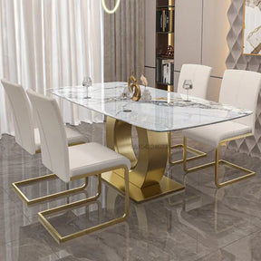 GullMarmor Høytid Bord - Luxury Nordic Dining Table Set