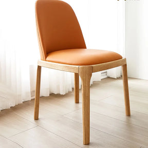 Læderluksus Stol - 1 Luxury Nordic Faux Leather Dining Chair