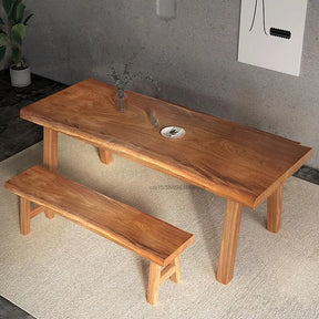 Kazan Kizuna Kaidan - Luxury Japanese Wood Dining Table Set