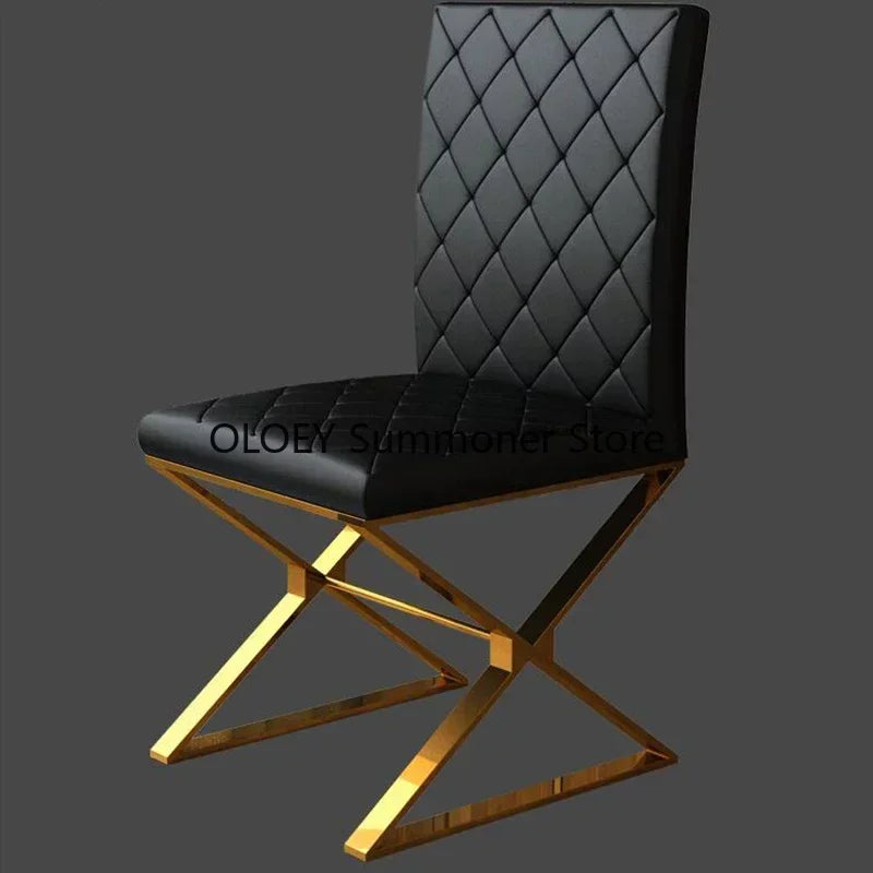 Magnar Læðersetustóll - 4 Luxury Nordic Dining Chair Set