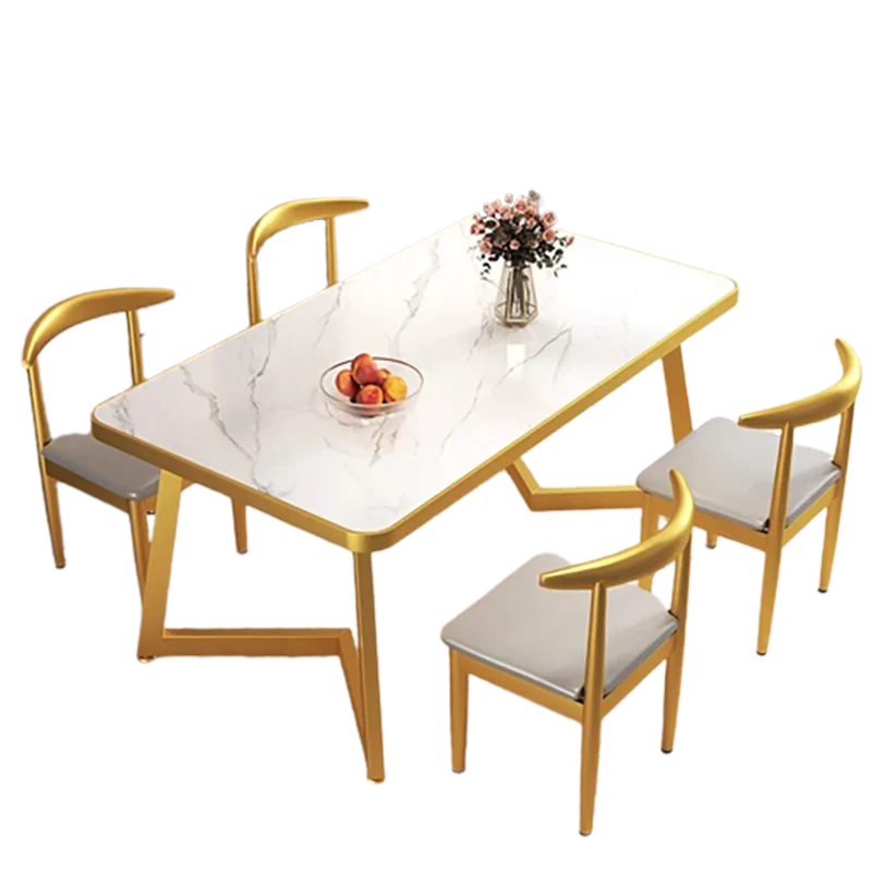 Lysstein Gullbenk Bord - Luxury Nordic Dining Table Set