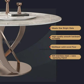 Girevole Marmo Tavolo Eleganza - Luxury Italian Dining Table Set