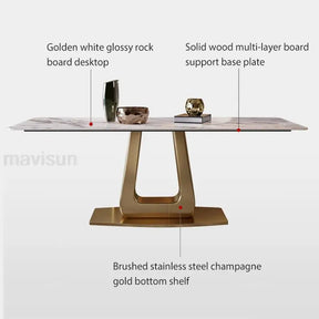 Guldmarmor Præstebord - Luxury Nordic Marble Dining Table