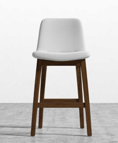 Aubrey Counter Stool, Trento Eggshell With Walnut