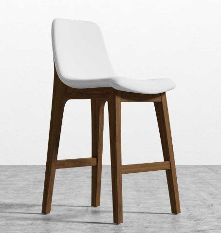 Aubrey Counter Stool, Trento Eggshell With Walnut