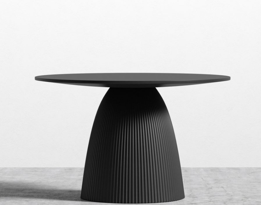 Gallus Dining Table, Black Concrete