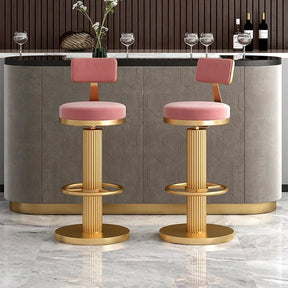 Leif Silfrháttur Hækistóll - 1 Luxury Nordic Bar Stool