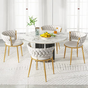 Silvurhjarta Herðaset - 4 Luxury Nordic Dining Chair Set