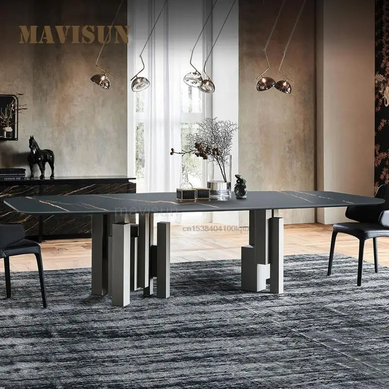 Isensten Nordform - Luxury Nordic Stone Dining Table Set