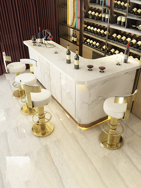 Luxury Gold Plated Bar Stools 2 Piece - FuturKitchen