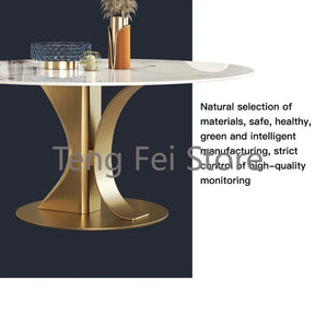 Svart Marmorprakt Spisebord - Luxury Nordic Dining Table Set