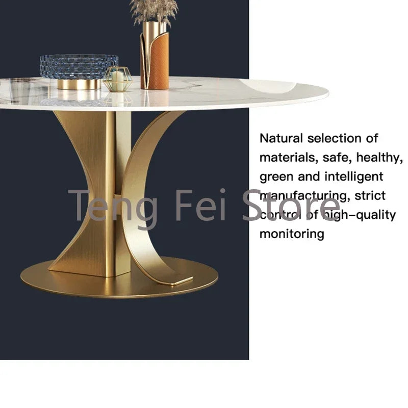 Svart Marmorprakt Spisebord - Luxury Nordic Dining Table Set