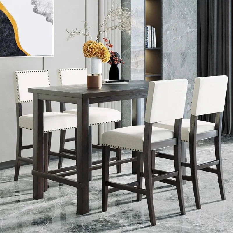 Haugr Sollia Eksklusiv Middag - 5-Piece Nordic Dining Chair With Bench Set