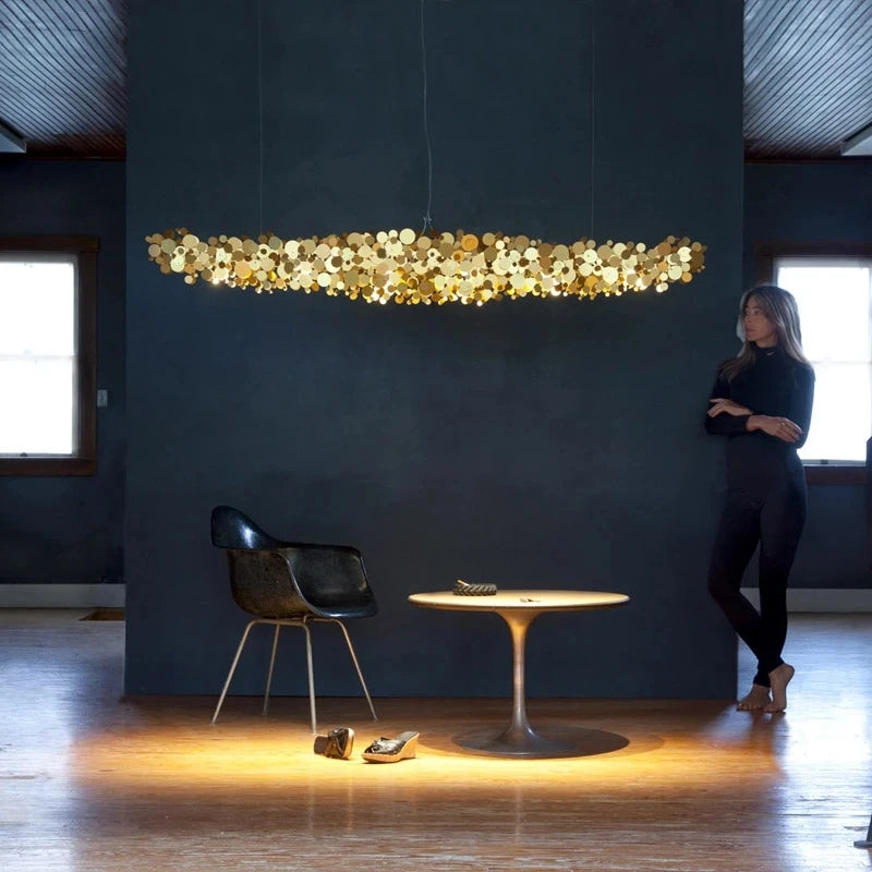 Gullglans Kjøkkenkrone - Luxury Nordic Gold Chandelier