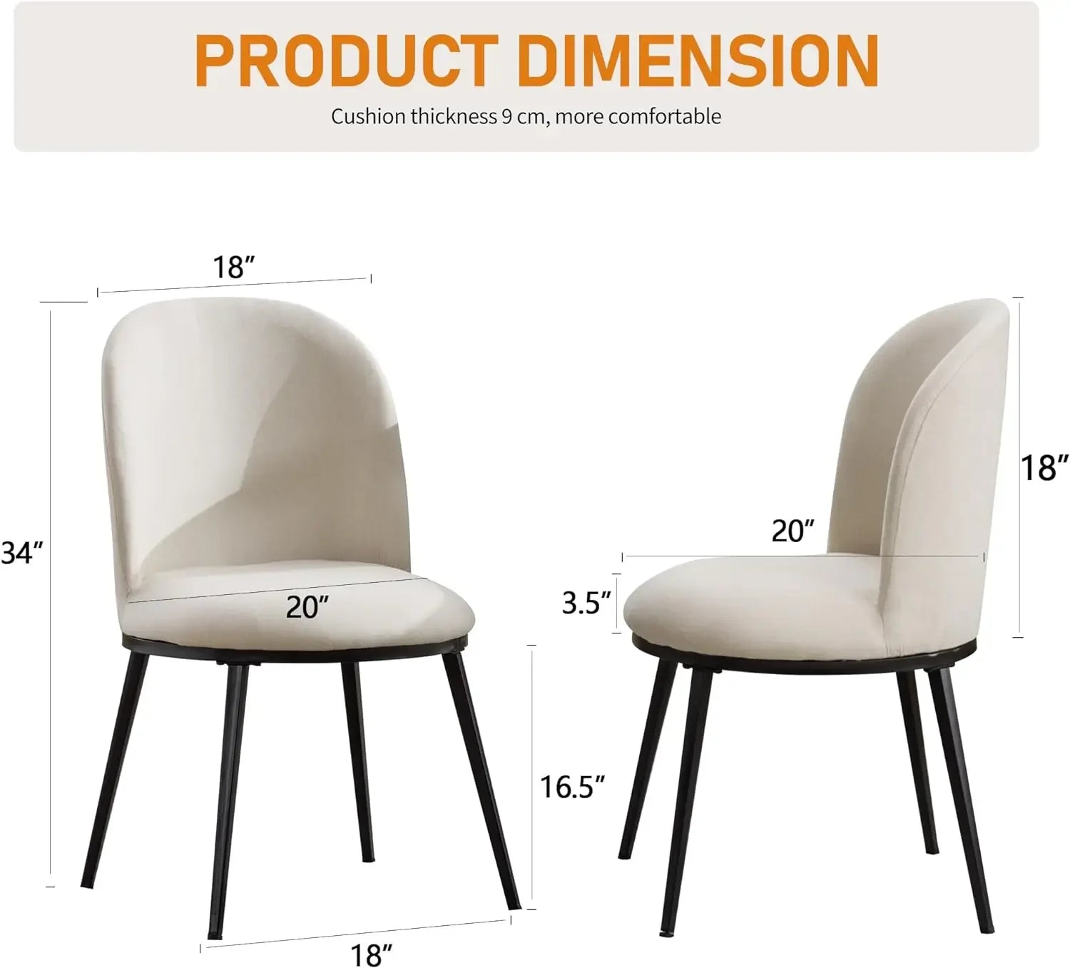 Enkelstil Nordstol - 2 Simple Nordic Dining Chair Set