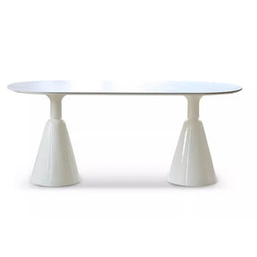 Snøhvit Prakt Bord - Luxury White Nordic Dining Table