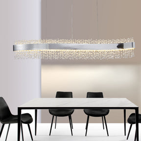 Modern Crystal Chandelier Lighting Living Room Designer Kitchen Restaurant Luxury Chandelier Rectangular LED Home Chandelier - FuturKitchen
