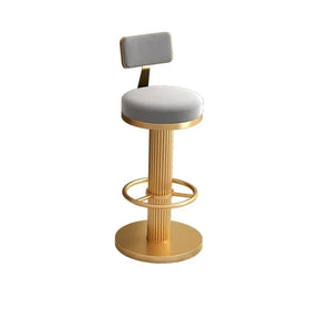 Leif Silfrháttur Hækistóll - 1 Luxury Nordic Bar Stool