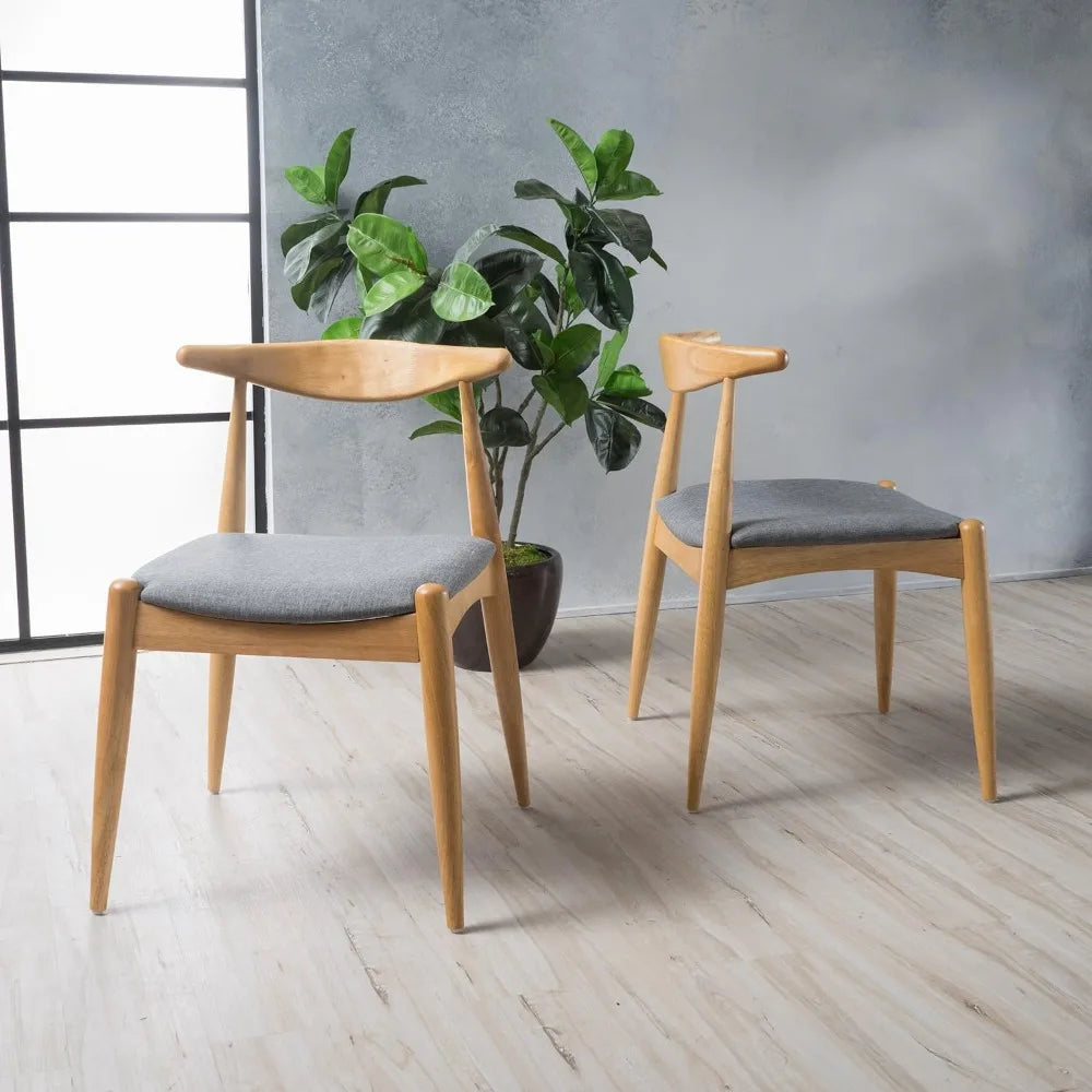 Skogsfyr Eleganstol - 2 Luxury Nordic Wood Dining Chair Set