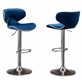 Magnhild Samtstol Högstol - 2 Luxury Nordic Bar Stool Set