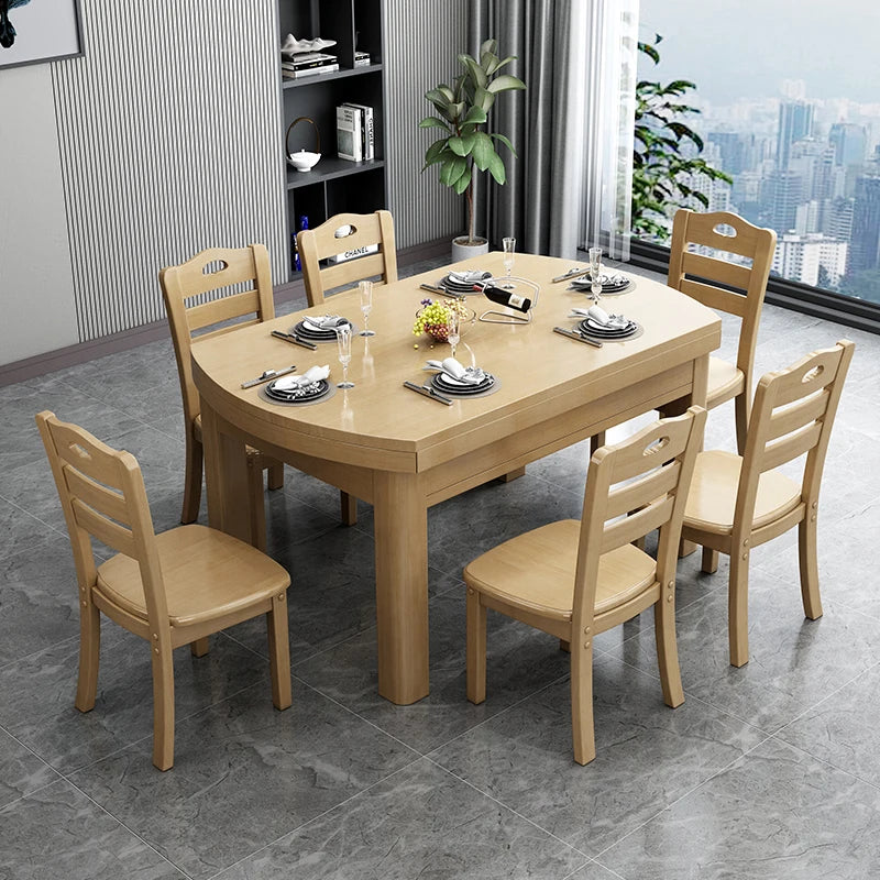 Solhjerte Eikbord - Luxury Nordic Wood Dining Table Set