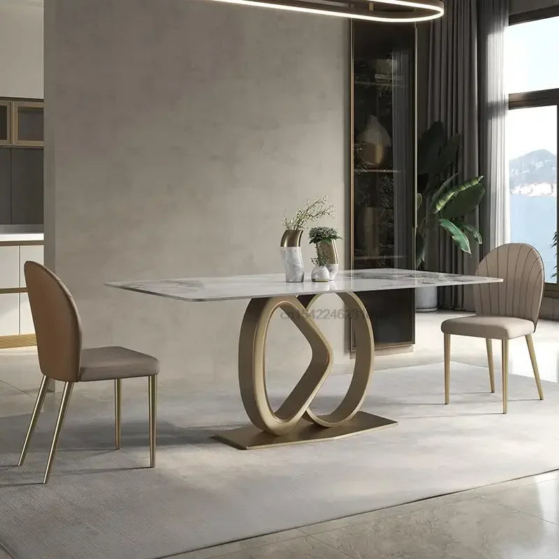 LussoMarmo Tavolo Elegante - Luxury Italian Dining Table Set