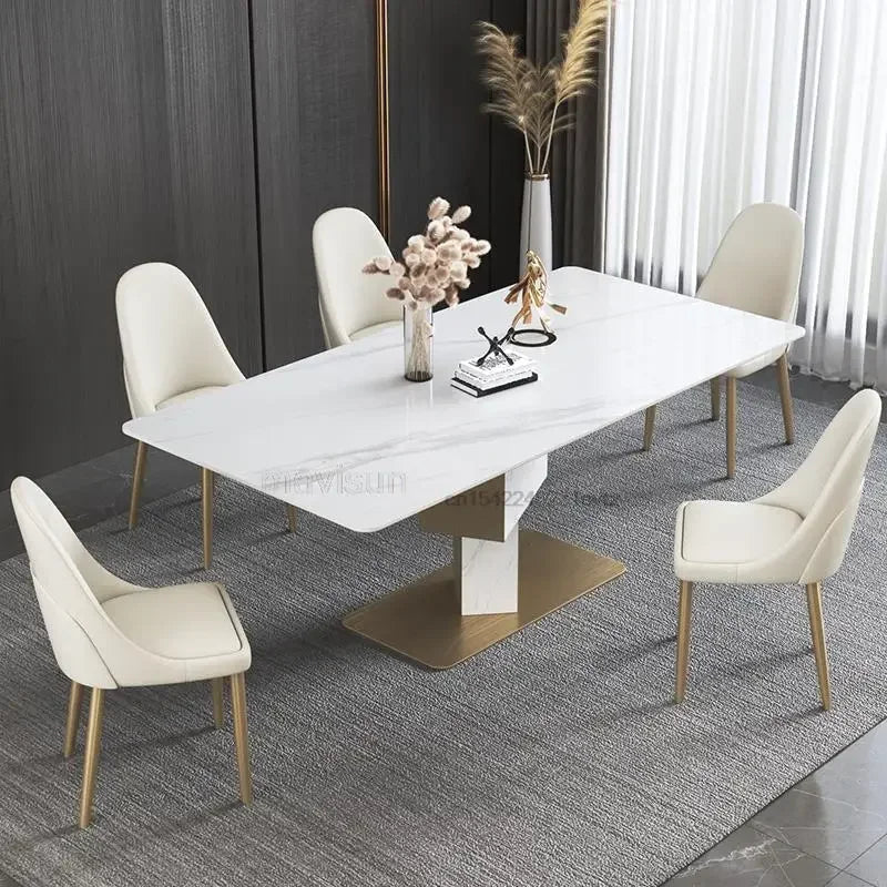 Steinmønster Gullbord - Luxury Nordic Dining Table Set