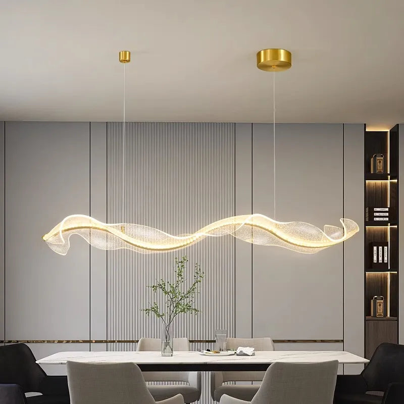 Strømlys Hengende Bølgelampe - Luxury Nordic Pendan Light