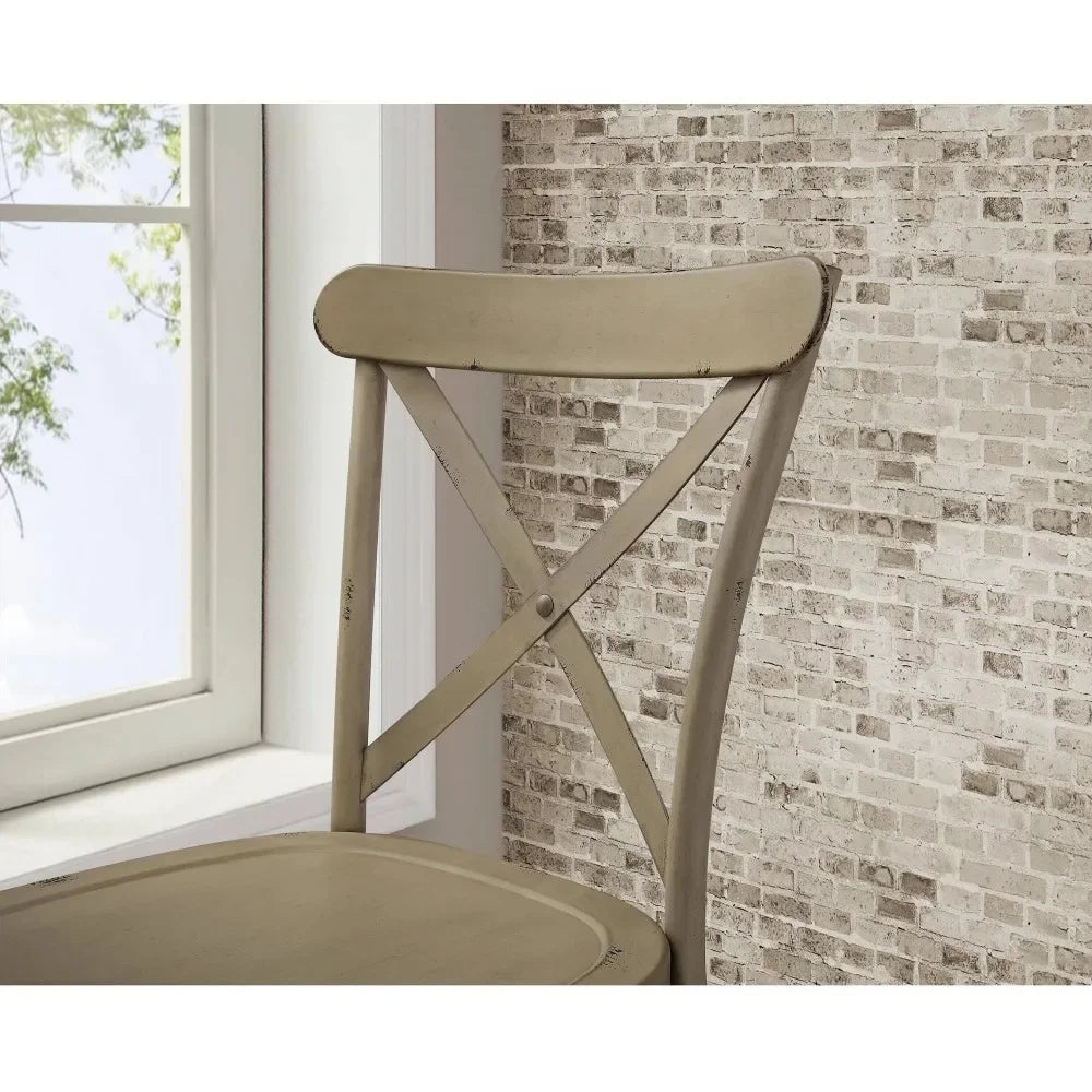 Bjørklund Lettstol - 2 Simple Nordic Distressed Dining Chair Set