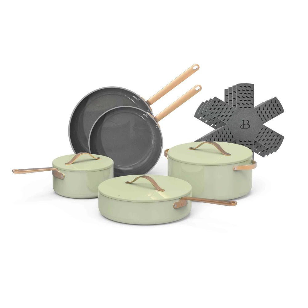 12 Piece Non Toxic Ceramic Cookware Set, By Drew Barrymore - FuturKitchen